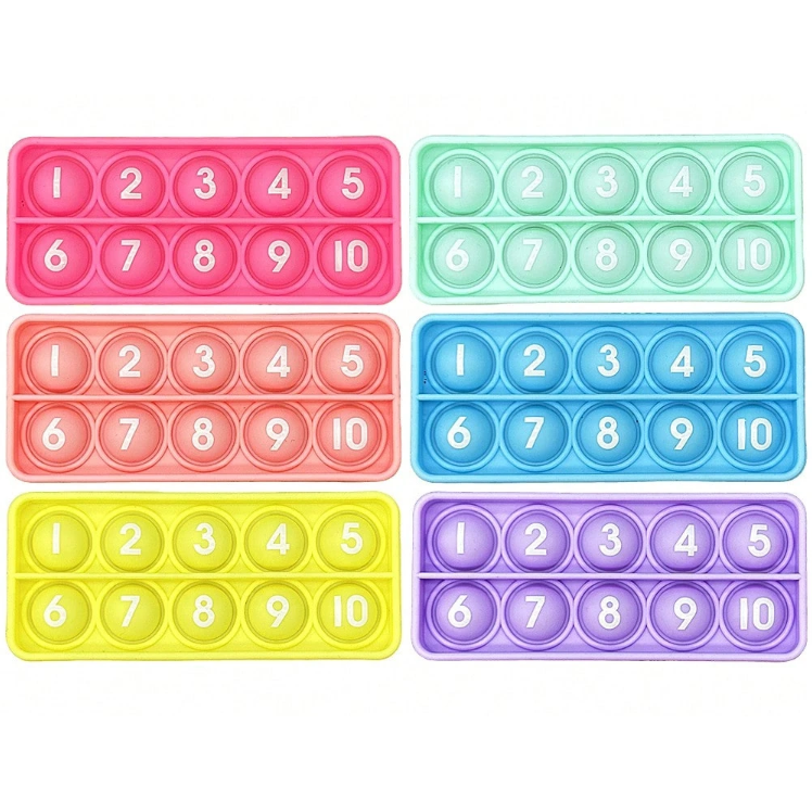 طقم ألواح بوب إت للأرقام 1-10 - 6 قطع