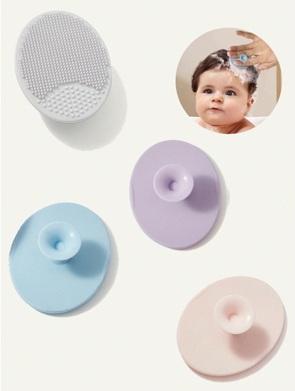 Silicone Cradle Cap & Bath Brush – 4pcs