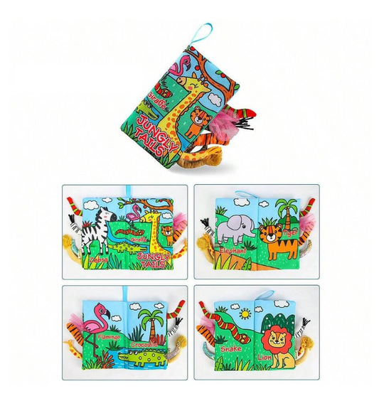 Sensory Animal Tail Cloth Book – Large Size