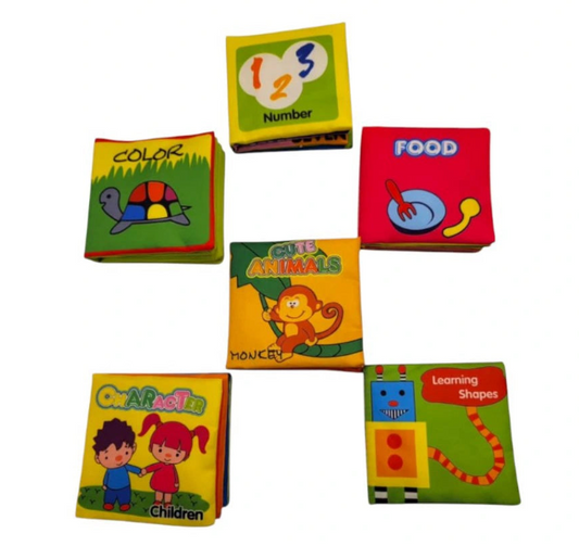 Soft Cloth Baby Books – Set of 6 Themes
