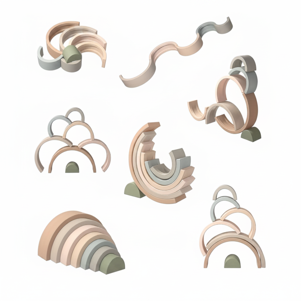 Silicone Rainbow Stacking Toy