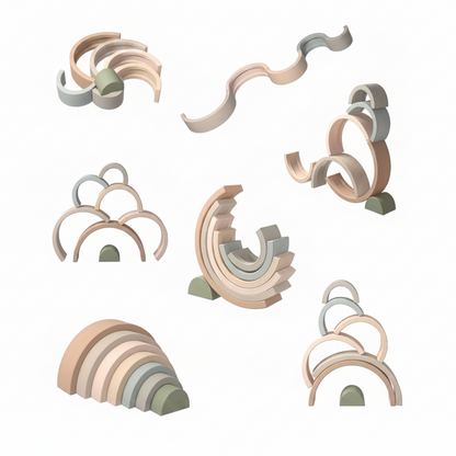 Silicone Rainbow Stacking Toy