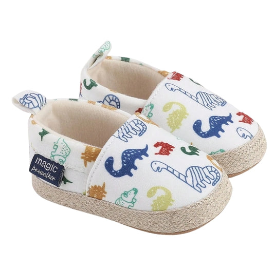 Casual Dinosaur Baby Shoes product image showing safe and cute design for babies