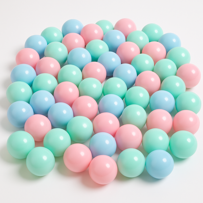 Premium Soft Foam Baby Ball Pit with 200 Pastel Balls