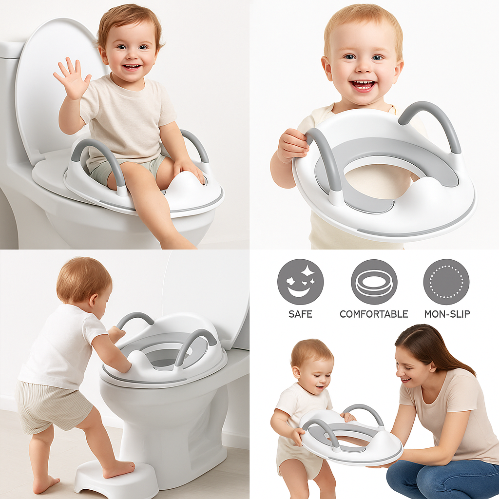 Toddler Potty Training Seat with Handles – Non-Slip