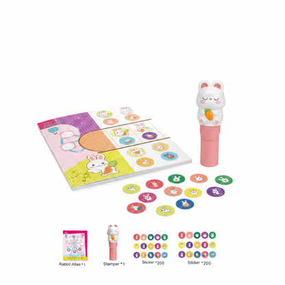 Kids Sticker Stamp Kit - 200 Stickers