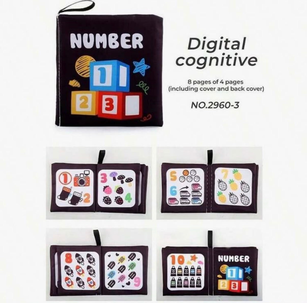 Black & White Baby Books – Soft Educational Set (Pack of 3)