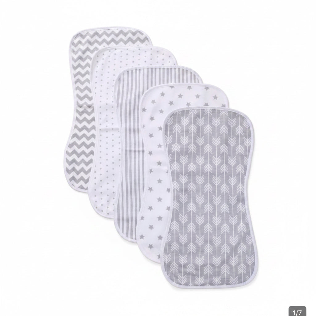 Baby Unisex Burp Cloths - Pack of 5