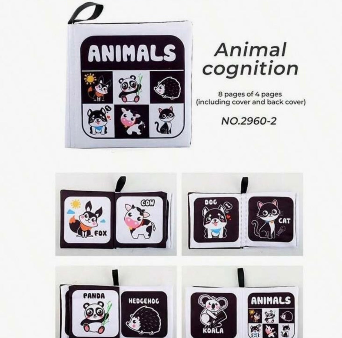 Black & White Baby Books – Soft Educational Set (Pack of 3)