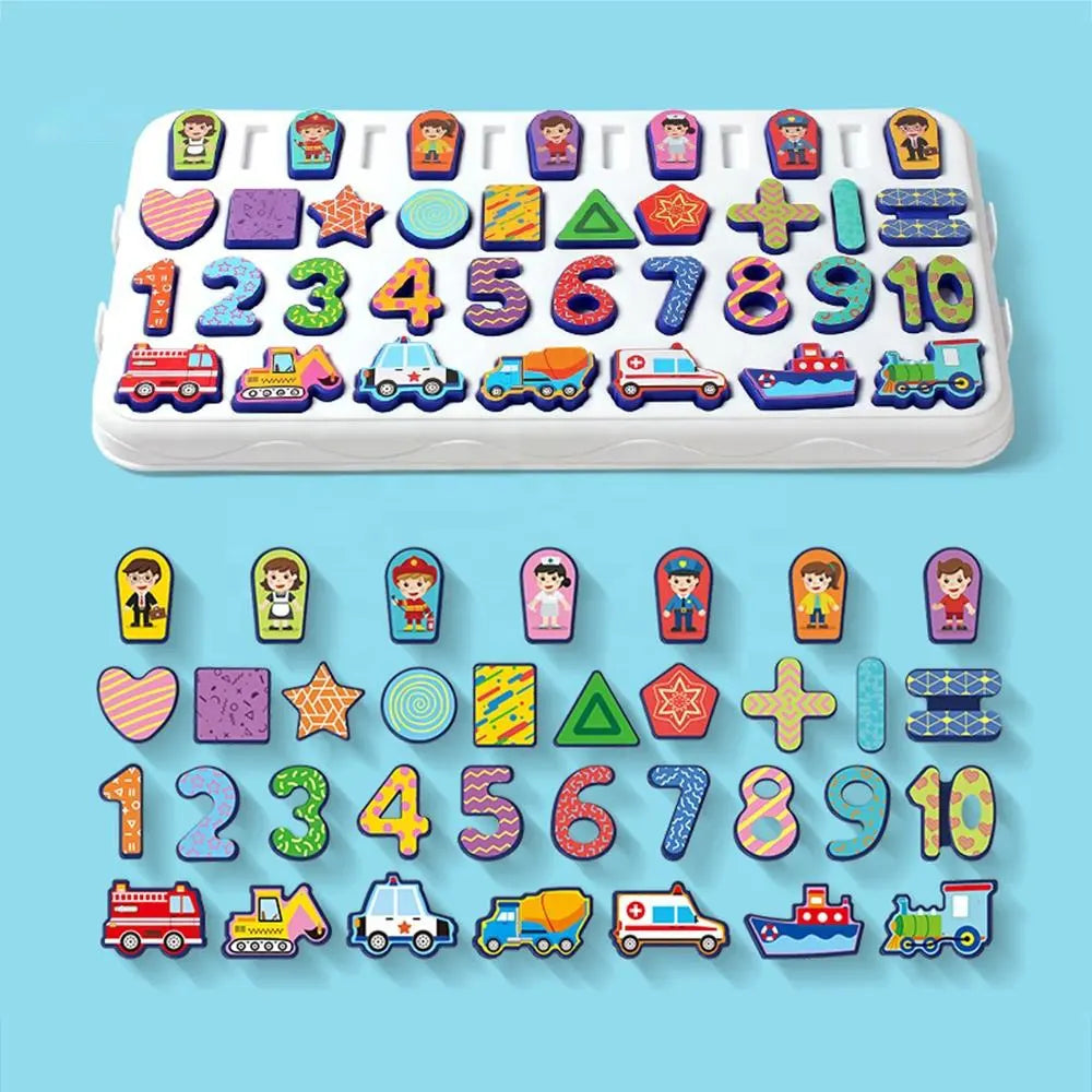 Learning Shape Matching Mathematical Counting Magnetic Fishing Table Toy