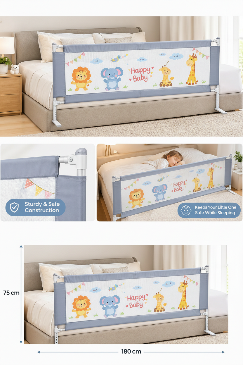 Adjustable Bed Rails - 180 CM