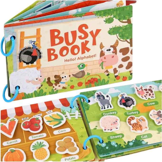 Montessori Busy Book product image showing safe and cute design for babies