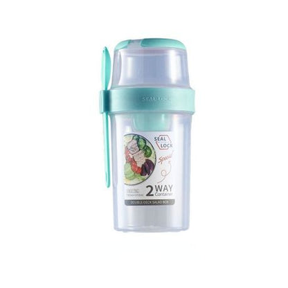 Leakproof Kids Food Container – 2-Layer with Spoon & Handle