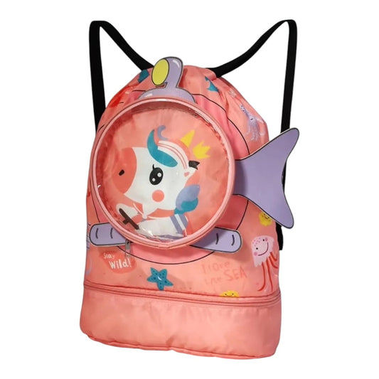 PETUFUN Kids Waterproof Swim Drawstring Bag
