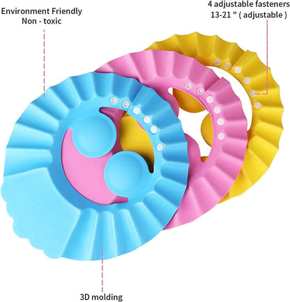 Adjustable Baby Shower Cap – 3-in-1 Protection Hat