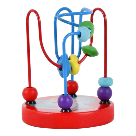 Wooden Colorful Roller Coaster Educational Circle Toys