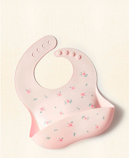 Silicone Bib with Food Catcher for Babies