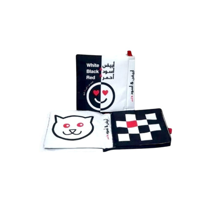 Black and white soft Books (Large size) product image showing safe and cute design for babies