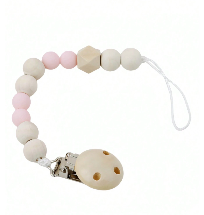 Wooden Pacifier Clip – Secure, Stylish & Baby-Safe