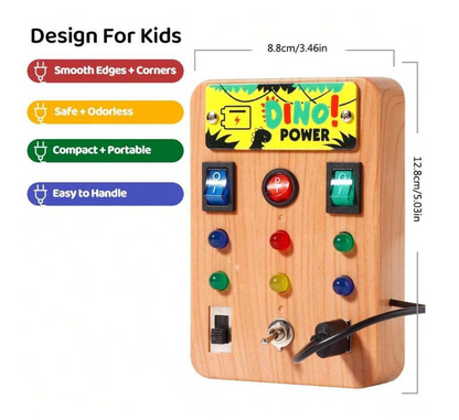 Montessori LED Busy Board – Light & Sound Sensory Toy