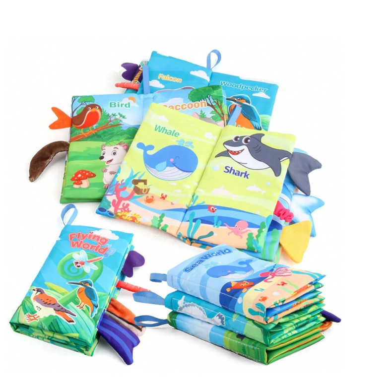 Baby Cloth Book With Tails ( Package of 3 Books)