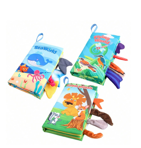 Baby Cloth Book With Tails ( Package of 3 Books)