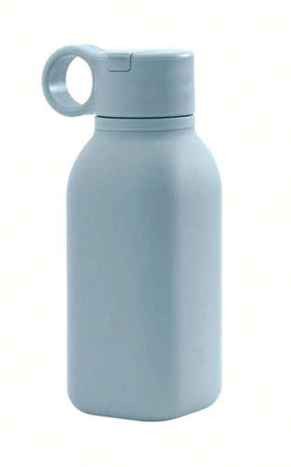 Kids Silicone Water Bottle – 450ml Leakproof Flip Straw Design