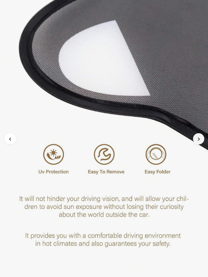 2 Pieces Car Sun Shade
