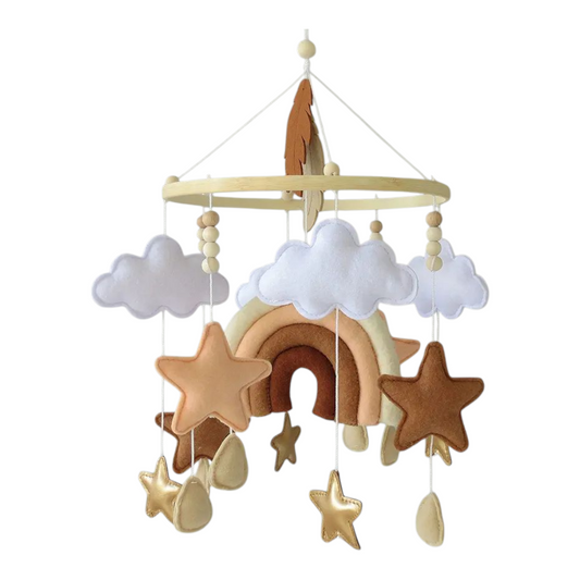 Flora & Ivy Rainbow mobile With Wooden Arm
