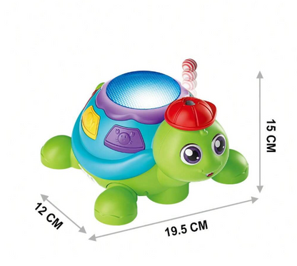 Interactive Crawling Turtle Toy with Lights & Music